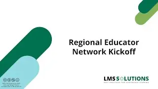 Regional Educator Network  Kickoff