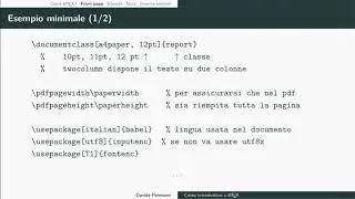 Corso di LaTeX - 1/3