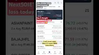 Day 5: Bought Next50IETF 770₹ loss #stockmarket #youtubeshorts #trending