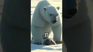 Polar bears' icy ambush! #PolarBearFacts #WildlifeSecrets #NatureSurprise