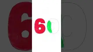 Easy way to write the number 60. Write the number 60#kidslearning #funlearning #coloringforkids