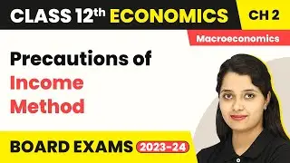 Class 12 Macroeconomics Ch 2 | Precautions of Income Method - National Income Accounting 2022-23