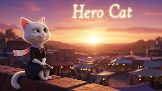 The good kitten help the other kitten #cat #kittens #cartoon #hero cat