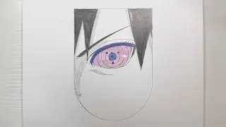 How to Draw Sasuke&rsquo;s Eye || Easy Step-by-Step Tutorial || Easy anime drawing 
