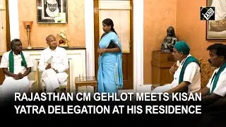 Jaipur: Rajasthan CM Gehlot meets Kisan Yatra delegation at his residence