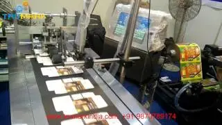 friction feeder with vacuum conveyor for inkjet printing  on cartons