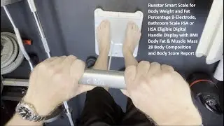 Smart Scale by Runstar  for Body Weight & Fat Percentage, BMI, Body Fat & Muscle Mass 28 Data Points