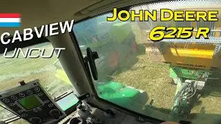 [Cabview - uncut] 1. Schnitt h&auml;ckseln | John Deere 6215R + Joskin TransCap 6500/22 | Luxemburg 2025