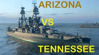 World of Warships Legends ARIZONA VS TENNESSEE #worldofwarshipslegends #battleship #american 