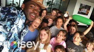 Lil Nas X Hangs Out with Cute Kids