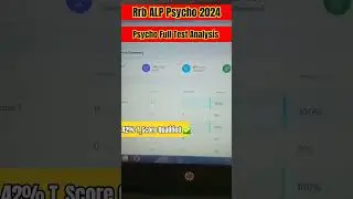 Rrb ALP Psycho 2024 2nd Full Test Analysis on TextBook