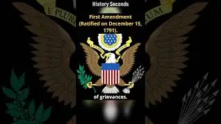First Amendment (Ratified on December 15, 1791)｜US｜ #history #facts #usa
