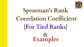 Rank correlation coefficient for tied rank||Example of rank correlation coefficient for repeatedrank