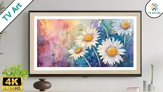 TV Art: Dreamy Wildflower Watercolor Framed Paintings 💐 4 hrs 4K