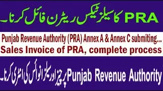 How to file Punjab Revenue Authority (PRA) sales tax return | Purchase & Sales Invoices | Info Tax |