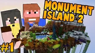 THE GREAT TREASURE HUNT ON MONUMENT ISLAND 2 - Ep.1 - (Minecraft Dumb and Dumber)