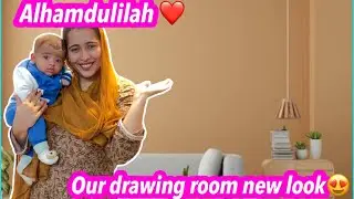Finally drawing room ka paint done😍 || Welcome back Abu❤️ || Alishba Amir daily vlog