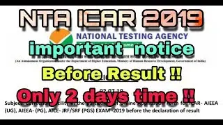 ICAR 2019 important  notice before results ||SUCCESS  POINT