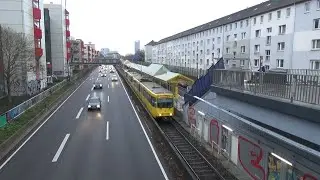 Die Stadtbahn Essen an der Savignystra&szlig;e und am Hauptbahnhof