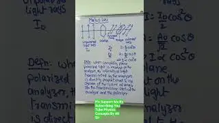 Malus Law Polarisation  Notes Class 12, JEE,NEET, EAMCET&IPE #physicsconceptsbyalisir
