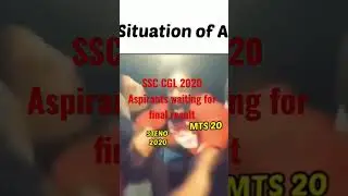 #SSC CGL 2020 Aspirants final result wait