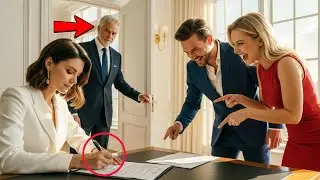 She Quietly Signed The Divorce Papers —No One Realized Her Billionaire Father Was Standing In The Ba