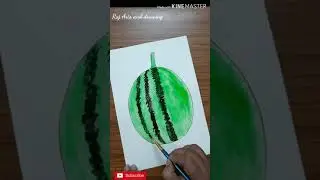 Watermelon 🍉 Easy drawing 😋 👌 || #shorts