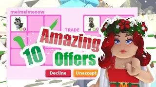 10 Best Offers I Got for Neon Husky ( Traded? 😱 ) | Adopt Me Trading