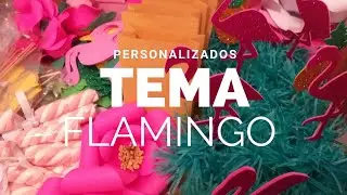 Festa flamingo: personalizados