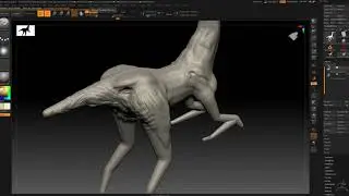 Ornithomimid Dinosaur Zbrush Timelapse Sculpt