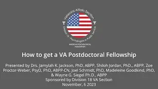 How to get a VA Postdoctoral Fellowship