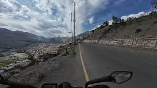 Day 8.29 Enjoying a stunning aerial view of Kargil from a high mountain road en route to Leh