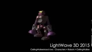 LightWave 3D: CeilingWalker March scene rendered