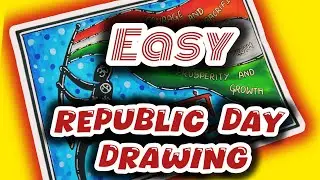 Republic Day Drawing Easy Steps / Republic Day Poster / How To Draw Republic Day Drawing