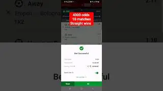 I won 🏆 4000 Odds with 1 Dollars 💸 Today Prediction stake High #foryou#shorts#betting#sports