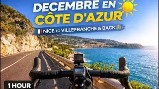 This Is December on the Côte d’Azur ☀️ | 1 Hour Cycling POV