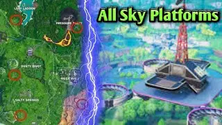 Fortnite Season 9 Week 1 Visit All Sky Platforms (short video)