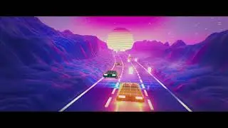 Sunset Drive Unlimited - shadertoy game