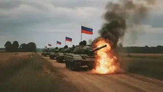 From Ukraine FPV Drone Attack on Russian Tank Convoy