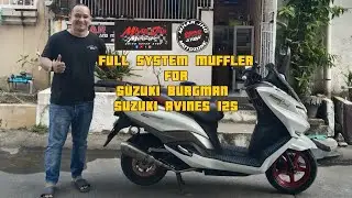 Full system muffler for Suzuki Burgman sold and installed w/soundcheck#viralvideo #muffler