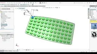 Fill pattern and flex modeling practice in Solidworks