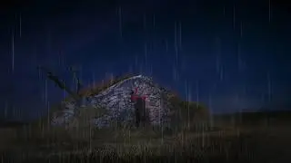 Virtual Rain in a Stone Hut || Sounds of Rain and Thunder || Relaxing Rain for Sleeping