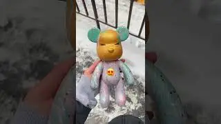 Роспись мишек BearBrick Москва  #акриловаяживопись #bearbrick