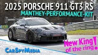 2025 Porsche 911 GT3 RS Manthey-Performance-Kit 992 Prototype Spied Aero Testing At The N&uuml;rburgring