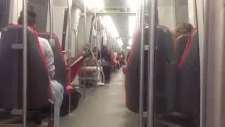 Ritje in RET metro type RSG3 wagen 5506 richting Laan van NOI (Randstadrail)