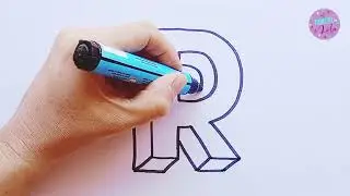 🔠  ✍🏼 C&Oacute;MO DIBUJAR LA LETRA R EN 3D  📝