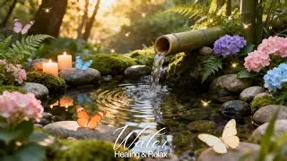 Gentle Water Sounds & Soft Piano LIVE 24/7 🌿💧 | Morning Calm & Deep Relaxation