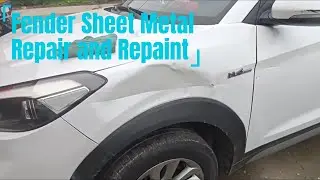 Hyundai minor collision, fender sheet metal repair and repaint #repair #mechanic #hyundai