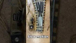 M&auml;rklin H0 OO gauge pre WWII electric points model railway slow motion #slowed #slomo