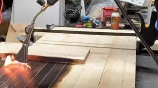 DIY Torched Wooden Flag Time lapse